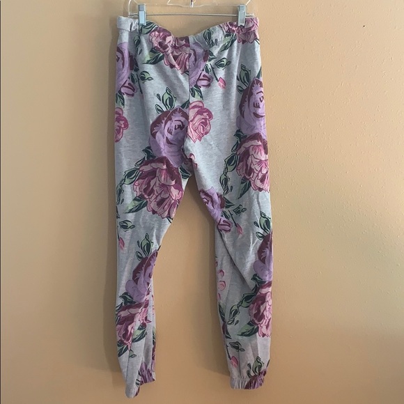 2 piece SET! Floral Jogger+Cropped Hoodie M - Picture 4 of 6